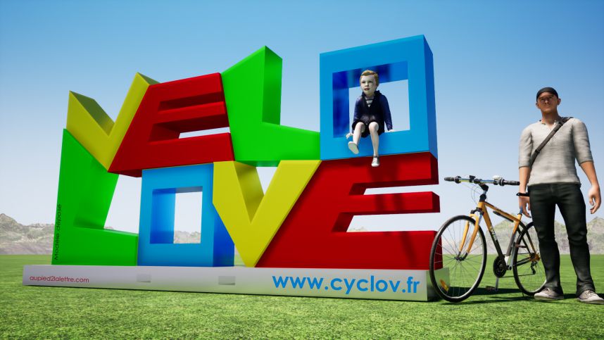 Totem Sculpture VELO-LOVE Le Totem VELO-LOVE -: #vélo #bike #bikes #cycling #cyclisme #collection #graphimes #passion#vélo #financementparticipatif # totem # ulule #bike #passion #design#cyclov